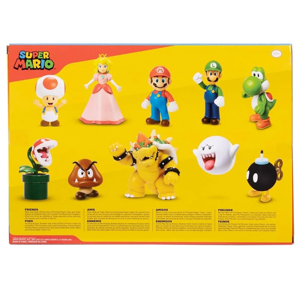 Super Mario Actionfigur 10er Set Freunde und Feinde Bunt - Bild 4