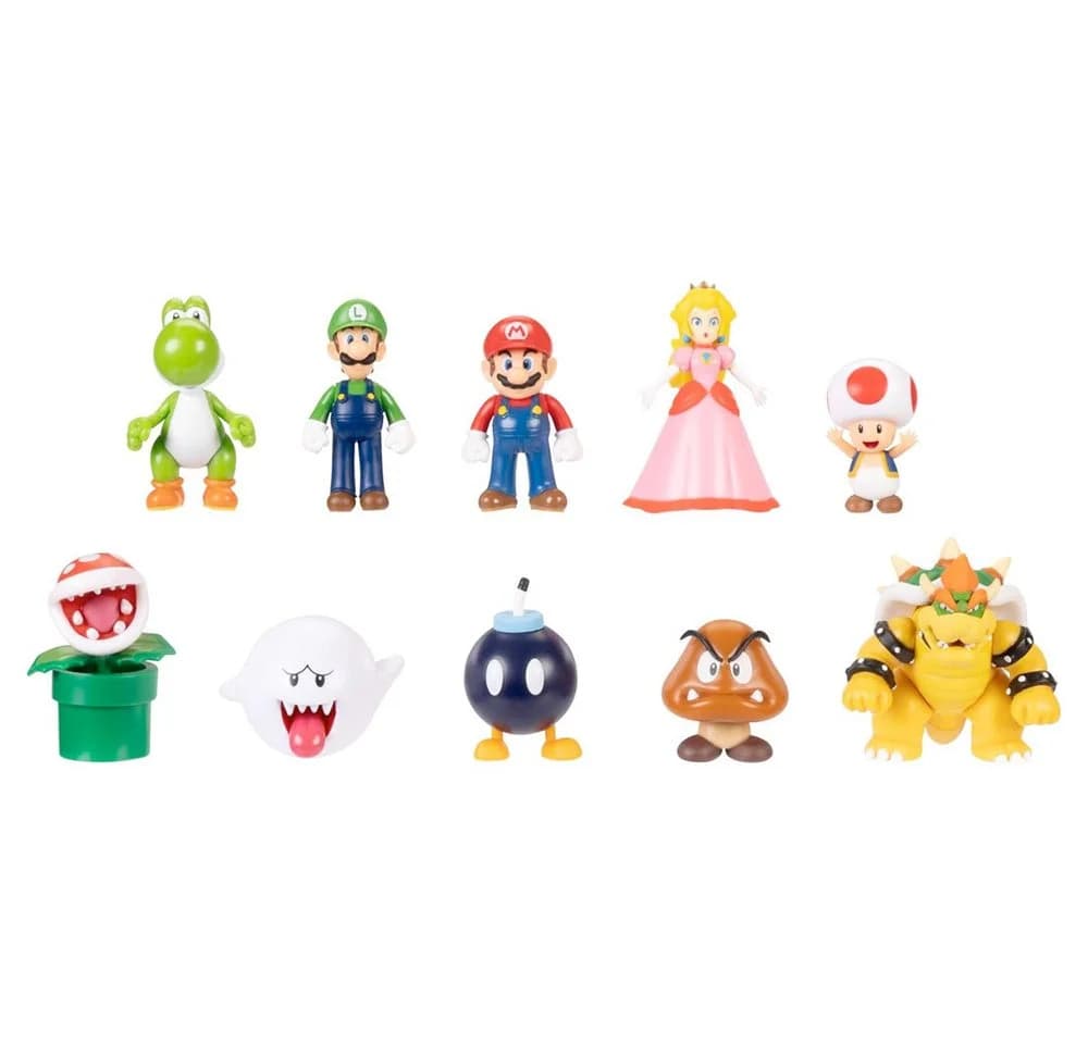 Super Mario Actionfigur 10er Set Freunde und Feinde Bunt - Bild 5