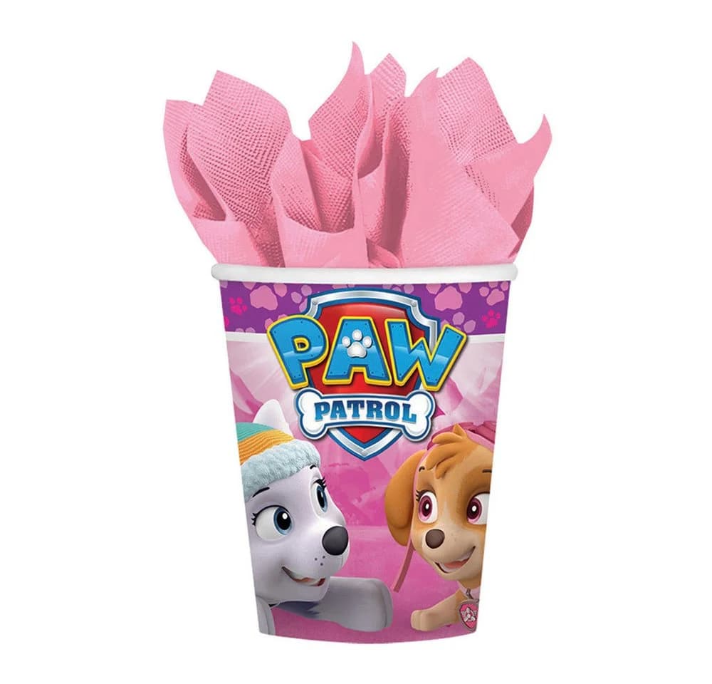 Amscan Trinkbecher Pink Paw Patrol 8er Pack Polyester
