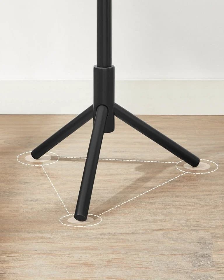 VASAGLE Garderobenständer Massivholz 3 Höhen 47x47x175cm - Bild 5