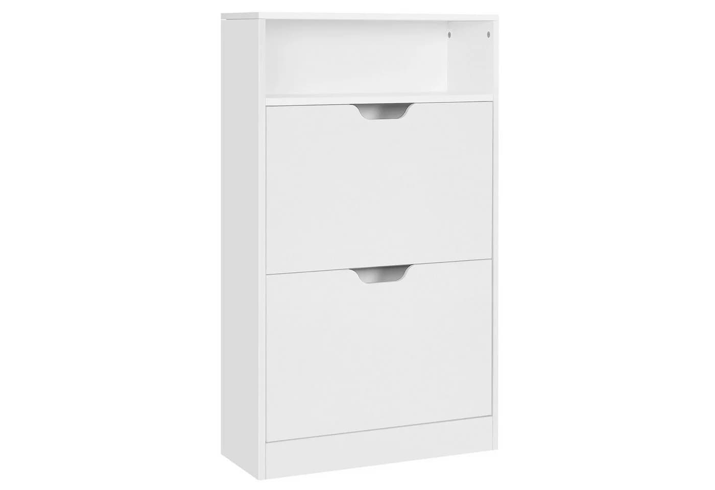 VASAGLE Schuhschrank Schuhregal 2 oder 3 Klappen Weiß - Bild 2