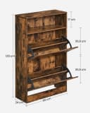 VASAGLE Schuhschrank 60x24x102 cm Holzspanplatte Bild 3