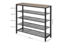VASAGLE Schuhregal Schuhschrank Metallgestell 72-152cm Bild 1