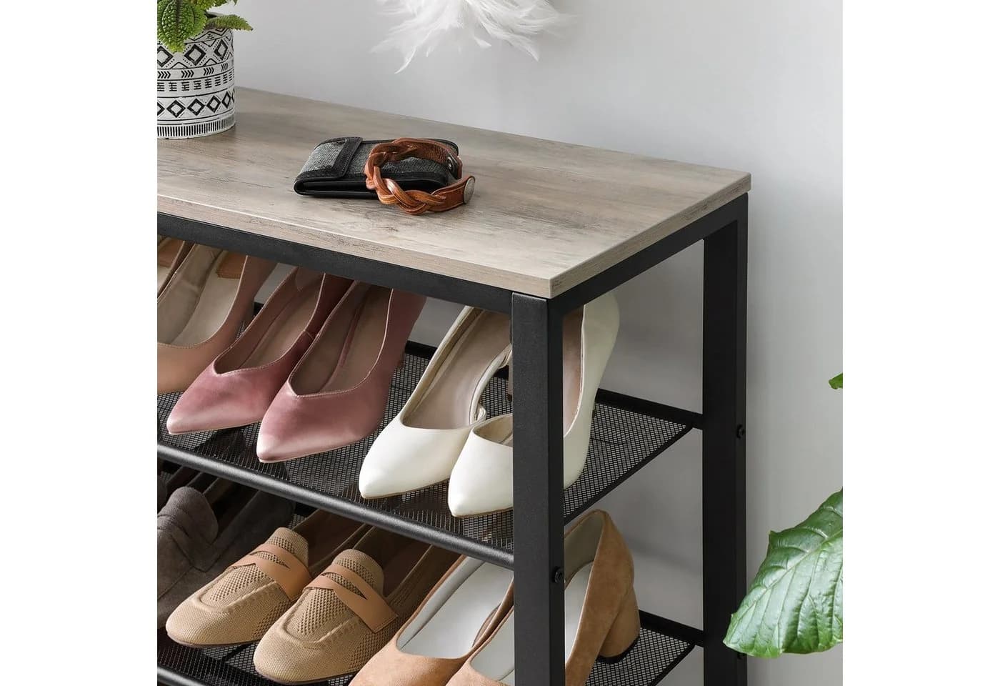 VASAGLE Schuhregal Schuhschrank Metallgestell 72-152cm - Bild 5