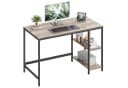 VASAGLE Schreibtisch Computertisch 120/140cm mit 2 Ablagen Modern Bild 2