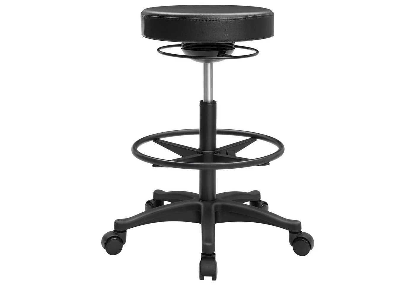 SONGMICS Arbeitshocker 360° Sitzhöhe höhenverstellbar Schwarz - Bild 2
