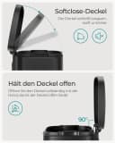 SONGMICS Mülleimer Schwarz 30L Softclose Trittpedal Bild 3