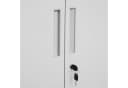 SONGMICS Aktenschrank Mehrzweckschrank Stahl-Aufbewahrungsschrank 5 Ebenen Doppeltüren Grau Bild 5