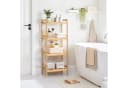 SONGMICS Badregal Bambusregal Küchenregal Bücherregal Standregal Naturfarben-Weiß Bild 1
