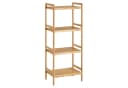 SONGMICS Badregal Bambusregal Küchenregal Bücherregal Standregal Naturfarben-Weiß Bild 2