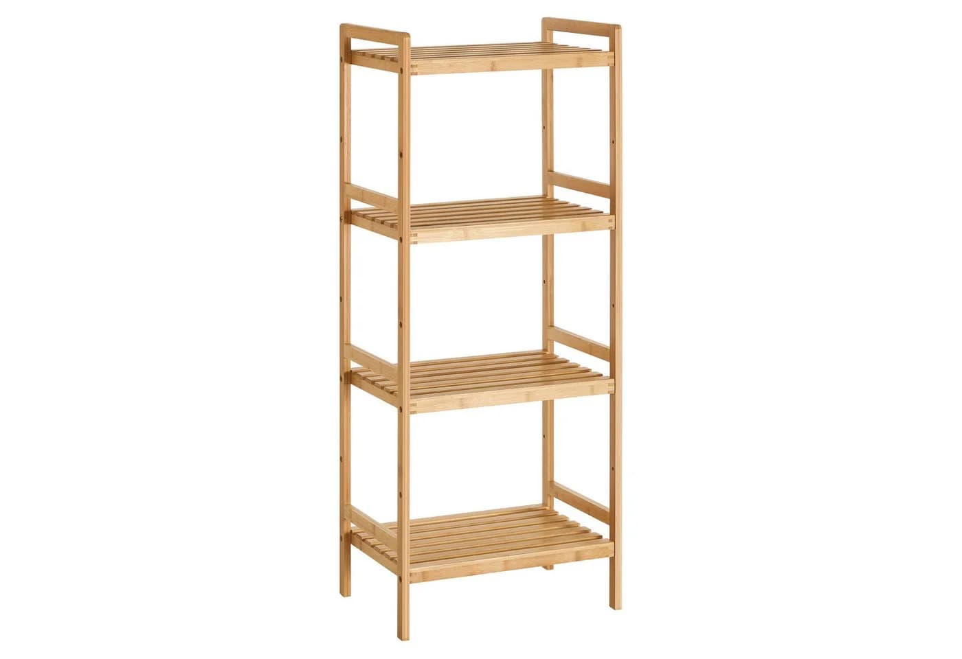 SONGMICS Badregal Bambusregal Küchenregal Bücherregal Standregal Naturfarben-Weiß - Bild 2
