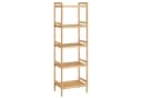 SONGMICS Badregal Bücherregal, 5 Ablagen, Bambus, 45 x 31,5 x 142 cm Bild 2