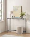 VASAGLE Konsolentisch Beistelltisch Hartglas Moderner Sofatisch Flur Bild 1