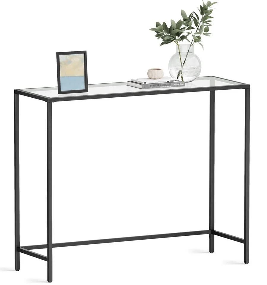 VASAGLE Konsolentisch Beistelltisch Hartglas Moderner Sofatisch Flur - Bild 2