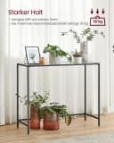VASAGLE Konsolentisch Beistelltisch Hartglas Moderner Sofatisch Flur Bild 4
