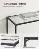 VASAGLE Konsolentisch Beistelltisch Hartglas Moderner Sofatisch Flur Bild 5