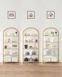 VASAGLE Bücherregal Standregal 5 Ebenen 183,5 cm Golden Bild 1