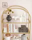 VASAGLE Bücherregal Standregal 5 Ebenen 183,5 cm Golden Bild 4