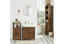 VASAGLE Waschbeckenunterschrank Badschrank Aufbewahrungsschrank 2 Lamellentüren Vintagebraun Bild 1