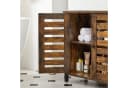 VASAGLE Waschbeckenunterschrank Badschrank Aufbewahrungsschrank 2 Lamellentüren Vintagebraun Bild 5