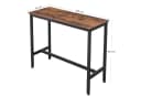 VASAGLE Bartisch Küchentisch Bistrotisch Rechteckiger Stehtisch Metallgestell Braun Bild 1