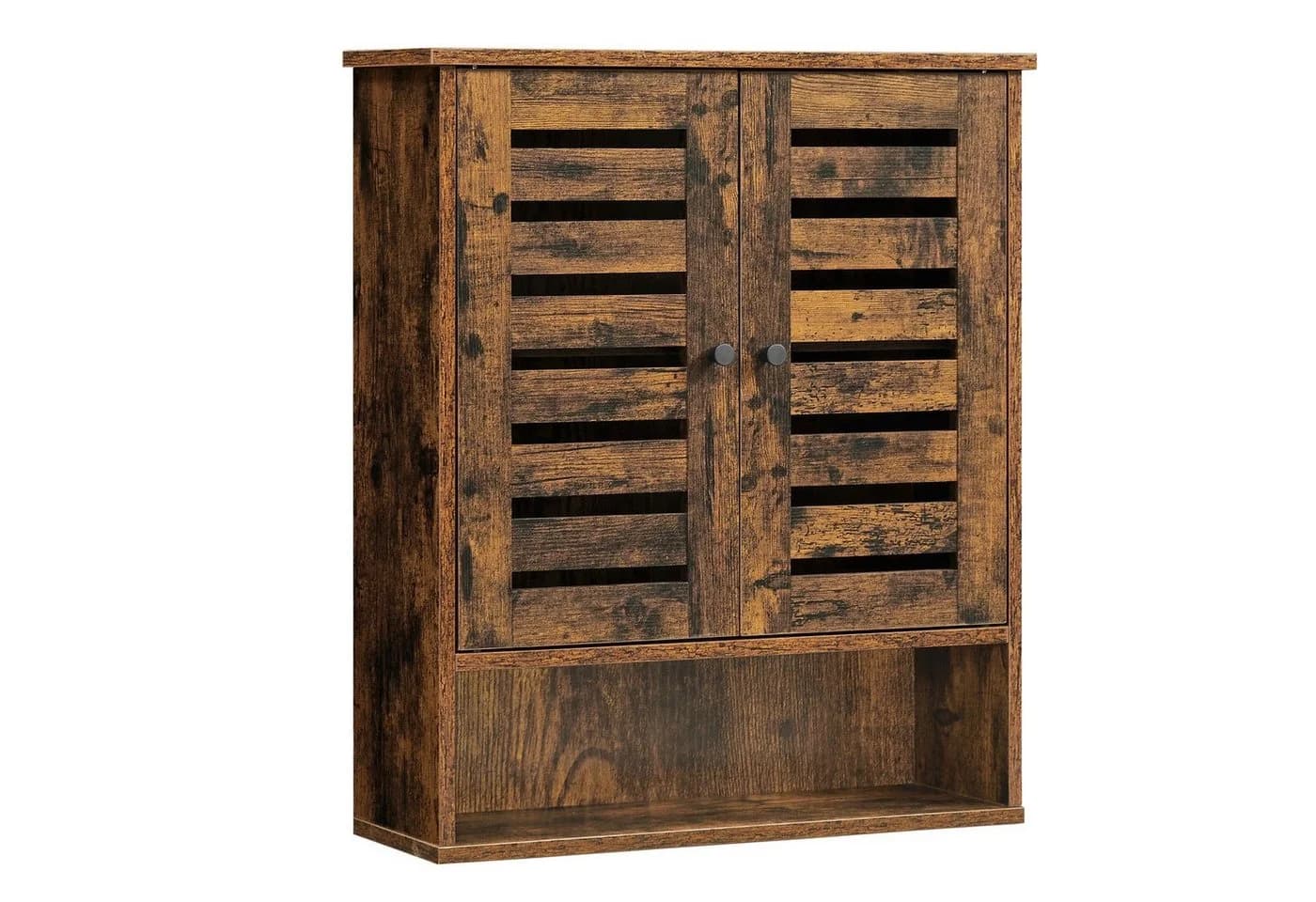 VASAGLE Hängeschrank Badezimmerschrank höhenverstellbarer Einlegeboden Braun - Bild 2
