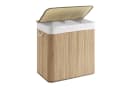 SONGMICS Wäschekorb Bambus 3 Fächer 150 L Bild 2