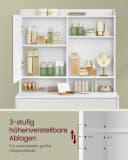 VASAGLE Schminktisch Frisiertisch Kosmetiktisch mit Spiegel Weiß Bild 4