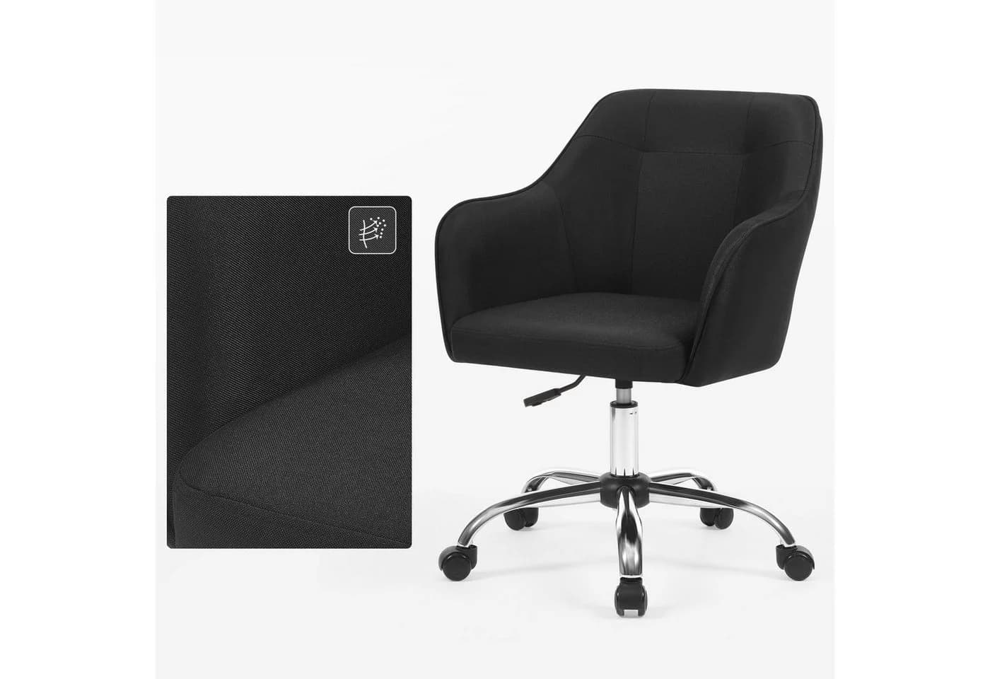 Höhenverstellbarer Bürostuhl in Schwarz - Bild 5