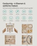 SONGMICS Schmuckkasten 4 Ebenen Weiß Bild 1