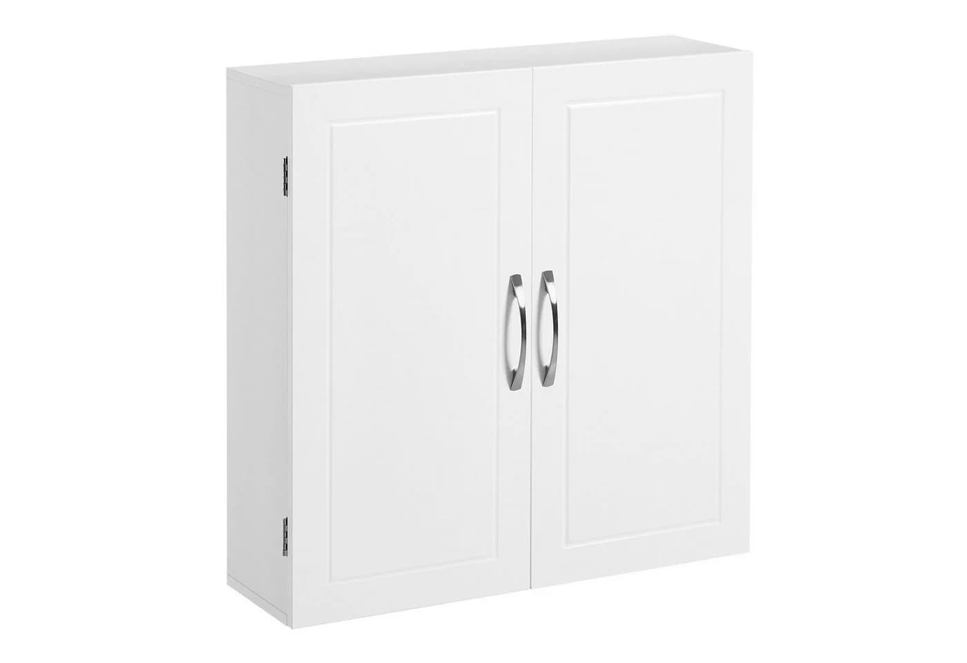 VASAGLE Hängeschrank Badezimmerschrank Wandmontiert 18/30 x 60 x 60 cm Wolkenweiß - Bild 2