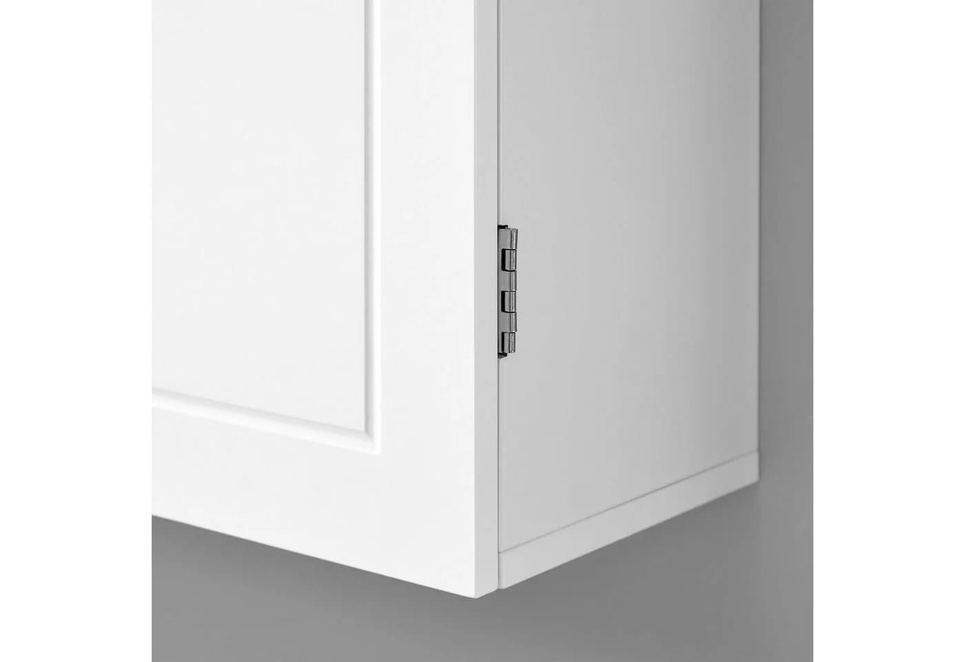 VASAGLE Hängeschrank Badezimmerschrank Wandmontiert 18/30 x 60 x 60 cm Wolkenweiß - Bild 5