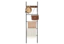 VASAGLE Handtuchleiter Handtuchstangen, Leiterregal, 5 Ebenen, 4 Haken Bild 2