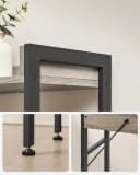 VASAGLE Badregal Toilettenregal Waschmaschinenregal 3 Ablagen Braun Bild 5