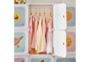 SONGMICS Kinderkleiderschrank Kinderregal 4 Kleiderstangen 16 Würfel Weiß Bild 5