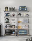 SONGMICS Schwerlastregal Lagerregale 2-tlg. 180 x 90 x 40 cm Silber Bild 1