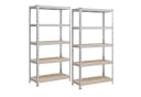 SONGMICS Schwerlastregal Lagerregale 2-tlg. 180 x 90 x 40 cm Silber Bild 2