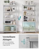 SONGMICS Schwerlastregal Lagerregale 2-tlg. 180 x 90 x 40 cm Silber Bild 4