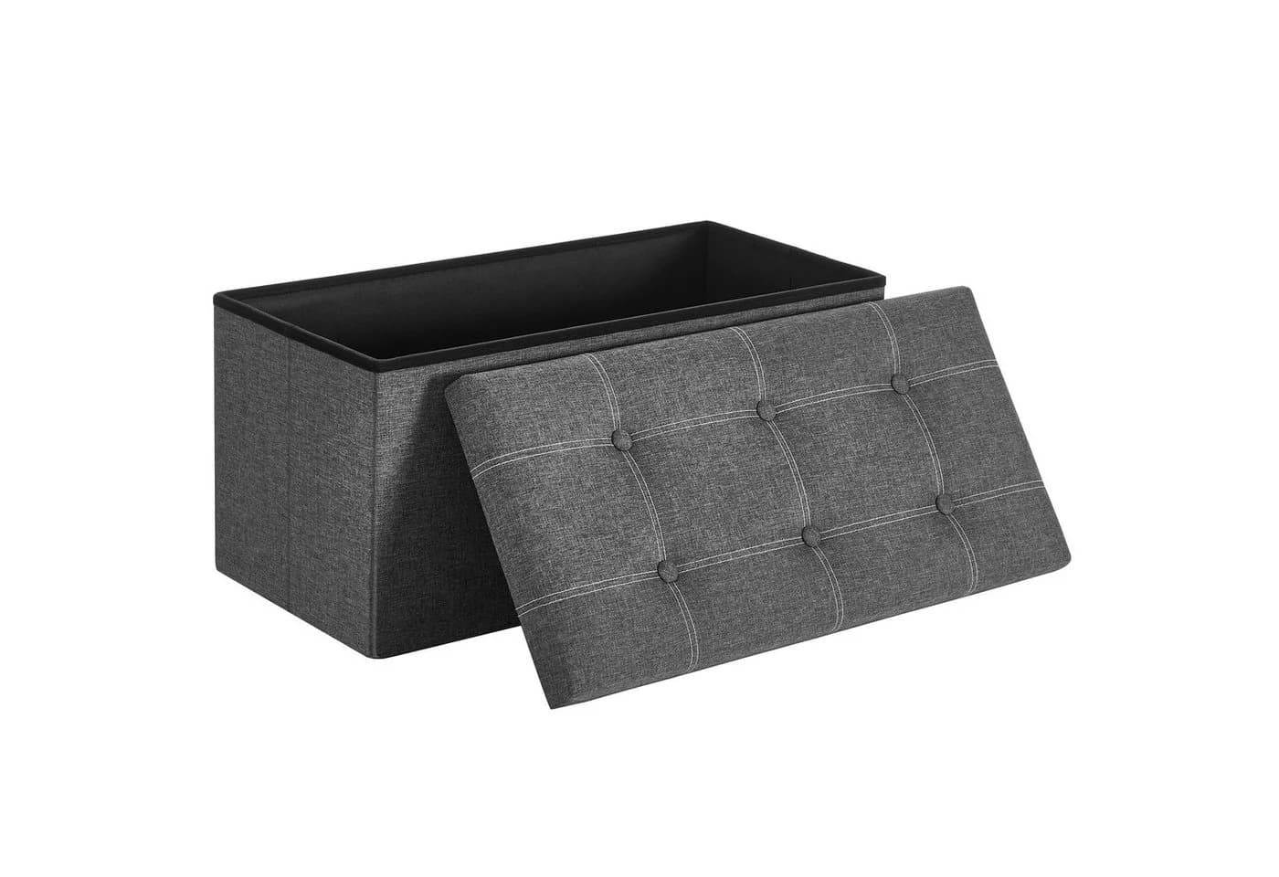 SONGMICS Sitzbank Sitzhocker Stauraum Faltbar 76/110x38x38 cm - Bild 2