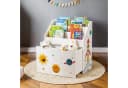 SONGMICS Spielzeugtruhe Kinderzimmerregal 3 Fächern mit Rollen Bild 1