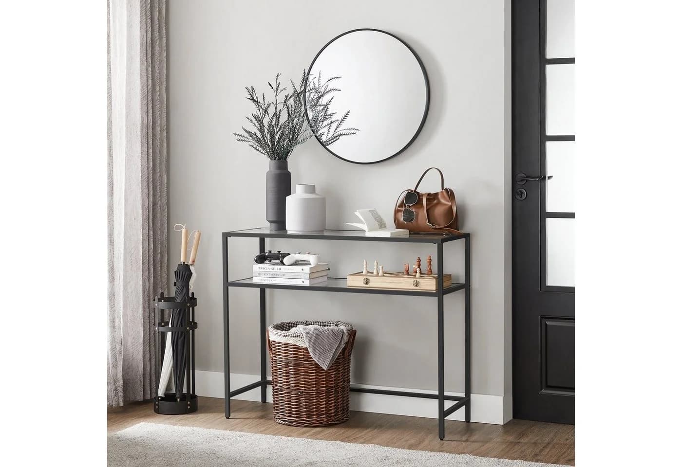 VASAGLE Konsolentisch Beistelltisch 100 cm Hartglas - Bild 4