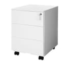SONGMICS Rollcontainer Schubladenschrank, mobiler Aktenschrank, Metallschrank, Druckertisch, abschließbar, 3/4 Schubladen Bild 2