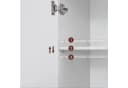 VASAGLE Badschrank mit Doppeltür und verstellbarer Ablage Weiß Bild 5