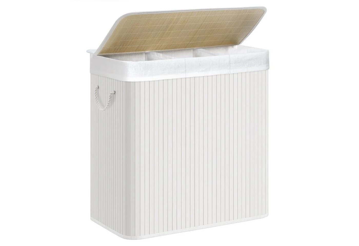 SONGMICS Wäschekorb Bambus 3 Fächer 150 L - Bild 2