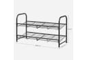 SONGMICS Schuhregal Schuh-Organizer, 2-4 Ablagen, bis zu 16 Paar Schuhe Schwarz Stahl Bild 4