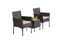 SONGMICS Gartenlounge-Set 3-tlg. 2 Stühle 1 Tisch Braun Bild 1