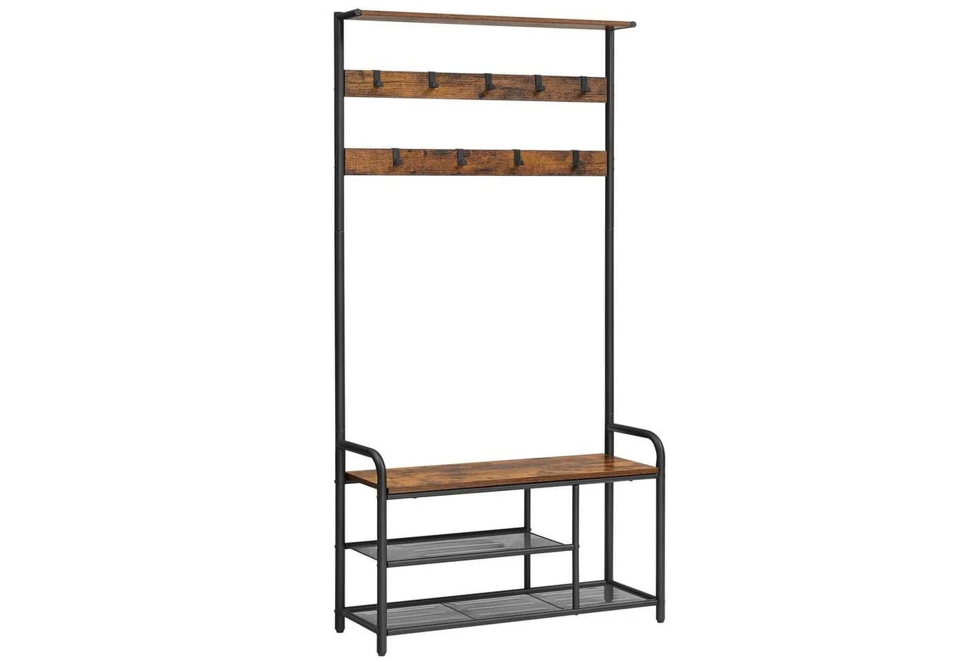 VASAGLE Garderobenständer mit Schuhregal 85 x 30 x 180,5 cm - Bild 2