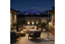 SONGMICS Sonnenschirm Ø 300 cm mit LED-Solar-Beleuchtung UPF 50+ Bild 1