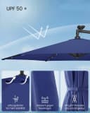 SONGMICS Sonnenschirm Ø 300 cm mit LED-Solar-Beleuchtung UPF 50+ Bild 4