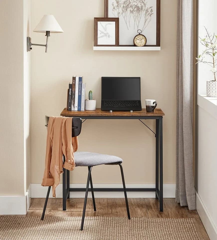 VASAGLE Schreibtisch Computertisch Bürotisch 80 cm Moderner Stil